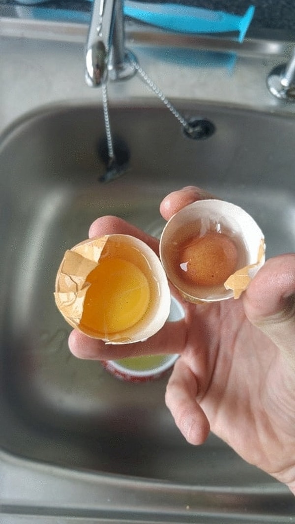 8. Яйцо внутри яйца! А вы видели когда-нибудь такое?