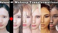 Девушка меняет национальность и расы с помощью макияжа