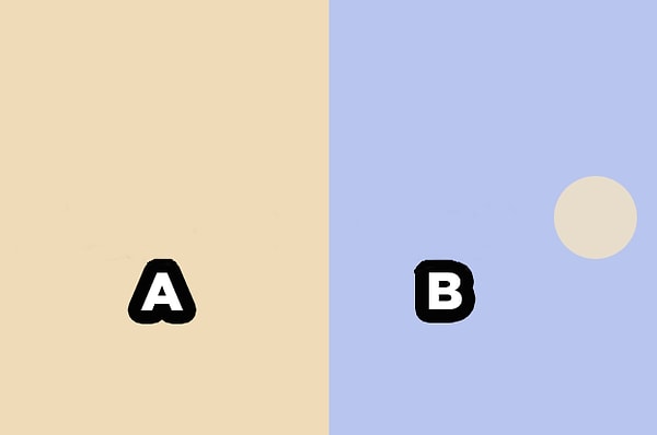 10. Одинакового ли цвета прямоугольник А и кружечек в прямоугольнике В?