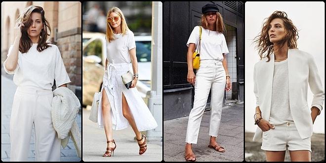 Böyle Giyinmek Cesaret İster! 2019'da Her Gün Giymek İsteyeceğiniz Beyaz Kombin Önerileri