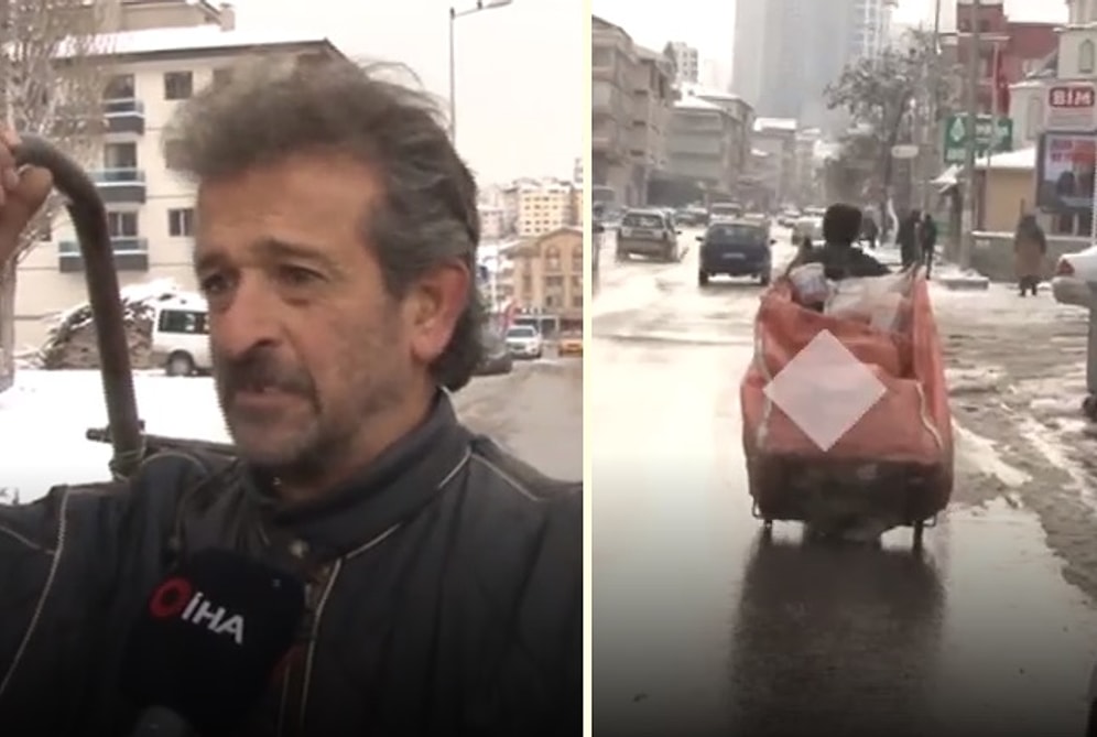 Çocuklarının Eğitimi ve Evin Geçimi İçin Kağıt Toplayıcılığı Yapan Nazmi Abi, Sokak Hayvanları İçin de Yemek Topluyor!