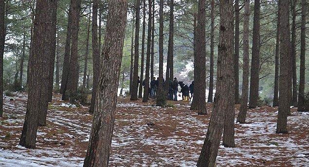 Edirne'deki vahşet, ormanlık alana kozalak toplamaya giden bir kişinin ihbarı sonucunda ortaya çıktı.
