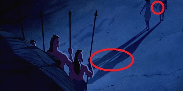 12. Кажется, тени в "Покахонтас" живут своей собственной жизнью.