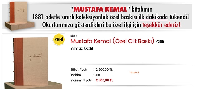 Kitaplar birkaç saat içerisinde satıldı: 'Okurlarımıza bu özel ilgi için teşekkür ederiz'