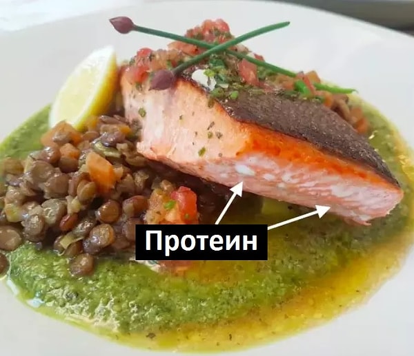 2. Белый налет на кусочках лосося — это протеин, а не жир.