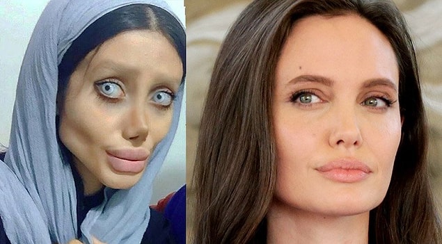 14. Angelina Jolie'ye benzeyeceğim, hayranım derken konu nerelere gelmiş.