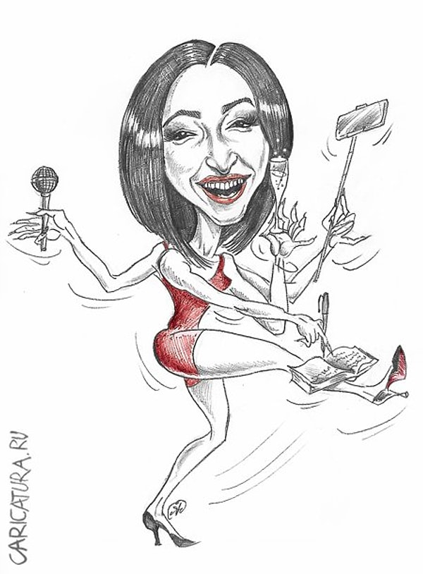 9. Кто является героиней этого шаржа?