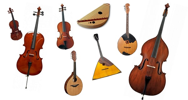 5. У какого из этих инструментов более всего струн?