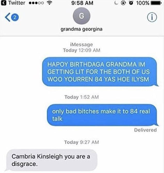 1. Lighten up Grandma Georgina!