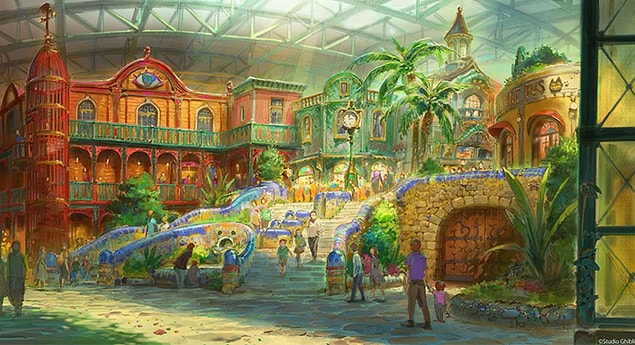 Eğlence parkında Studio Ghibli filmlerinde sık sık gördüğümüz Avrupa tarzı, tuğla evlerden de bol bol yer alacak.
