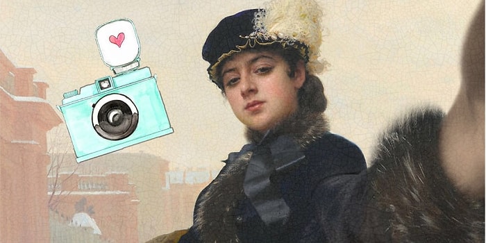 Ироничная подборка о том, что было бы, если б герои мировых шедевров живописи делали селфи
