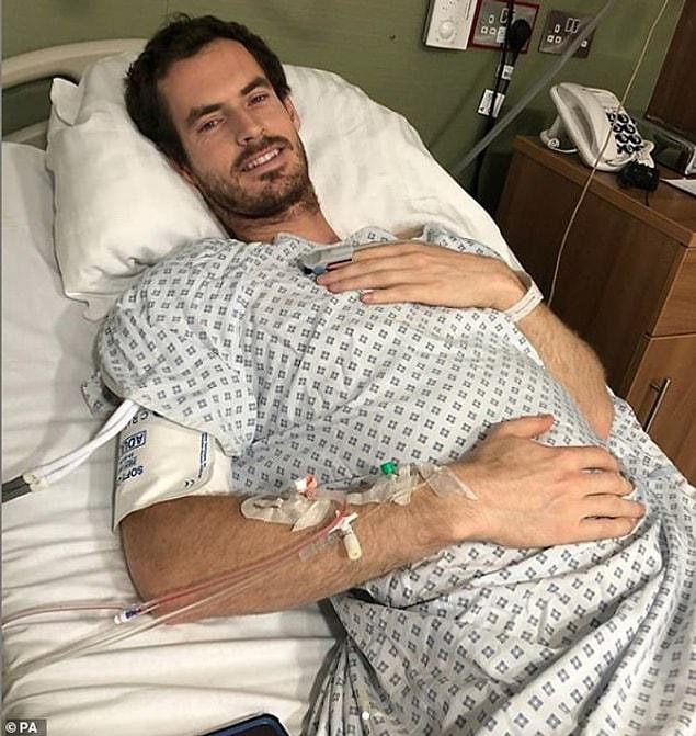 31-year-old Wimbledon champion shared a picture of him in hospital and a hip X-ray on Instagram.