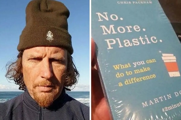 1. «Больше никакого пластика» написано на книге. Тогда почему она обернута в пластик?