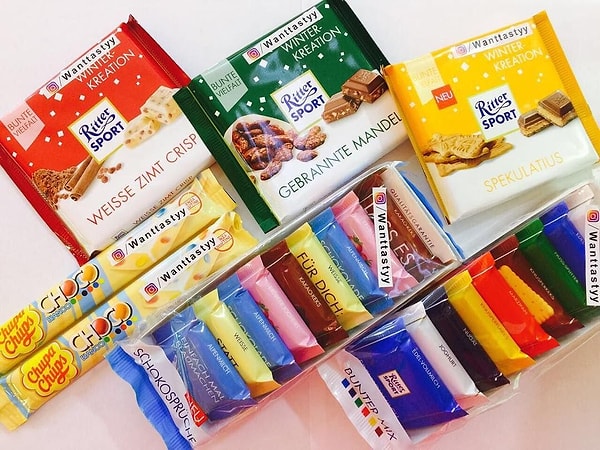 16. Набор шоколадок с необычными вкусами