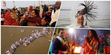 Günahlarından Arınıyorlar: Hinduların Üç Yılda Bir Düzenlenen Kumbh Mela Festivali'nden Renkli Görüntüler