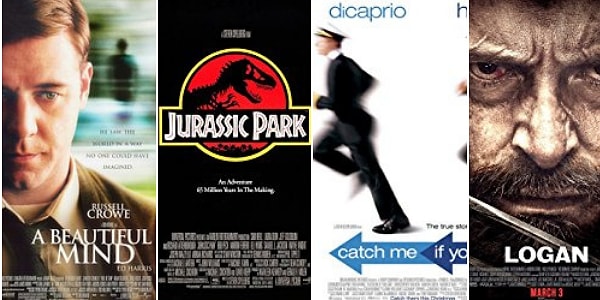 10. Игры разума - Парк юрского периода - Поймай меня, если сможешь - Логан