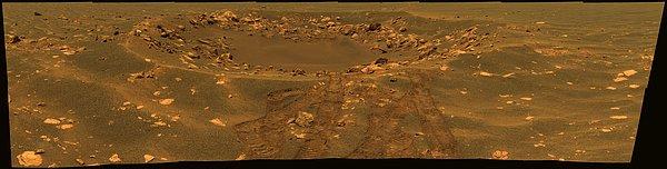 Opportunity bize Mars yüzeyinden bu fotoğrafı yollamıştı.