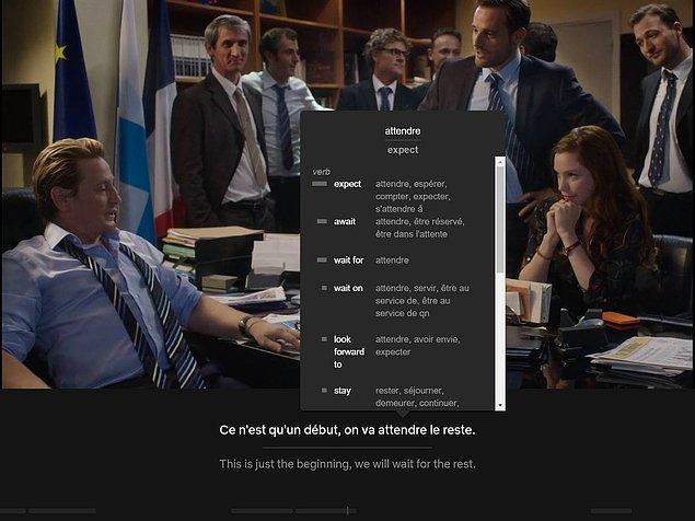 LLN, Netflix'te izlediğiniz dizinin hem orijinal diliyle hem de sizin kendi dilinizle alt yazı eklemenizi sağlıyor.