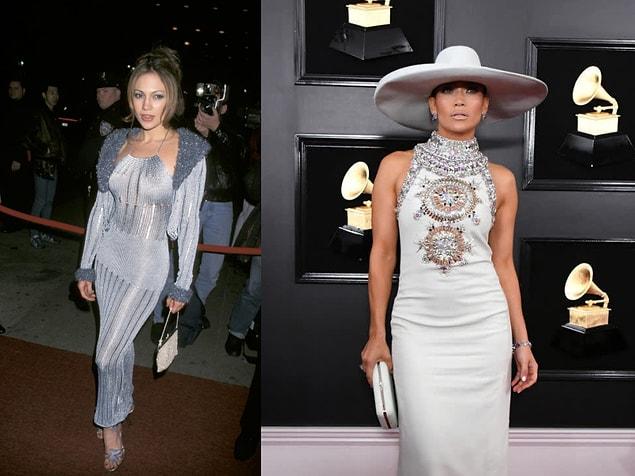 13. Jennifer Lopez at the Grammys in 1998 vs 2019