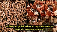 500 Yıllık Gelenek! Japonya'da Düzenlenen Saidai-ji Eyo Festivalinde Binlerce Yarı Çıplak Erkek "Şanslı Çubuğu" Bulmak İçin Buz Gibi Suya Daldı