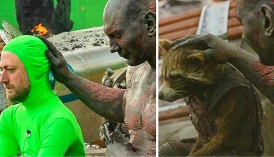 28 сцен из фильмов «до и после», которые покажут, как смешны актеры без наложения спецэффектов