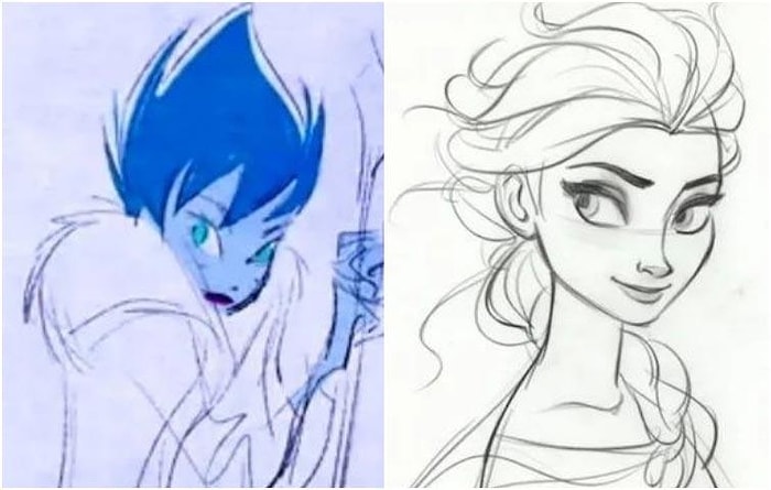 Небо и земля: Как изменились герои мультфильмов Дисней с момента первого эскиза