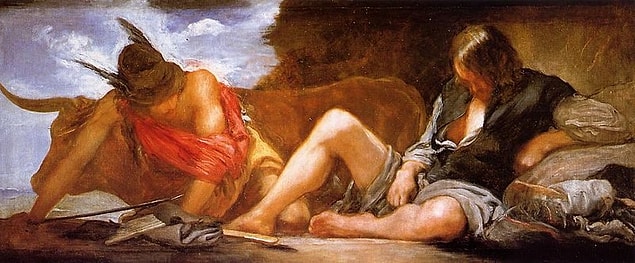 Argus, başında bir çelenk gibi dizili olan gözlerinden bazılarını güneş battığı zaman kapatır ve bu şekilde kendini dinlendirir.