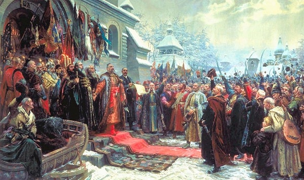 9. Как называлось собрание, на котором территории Войска Запорожского были объединены в Русским царством, а казаки присягнули на верность царю?