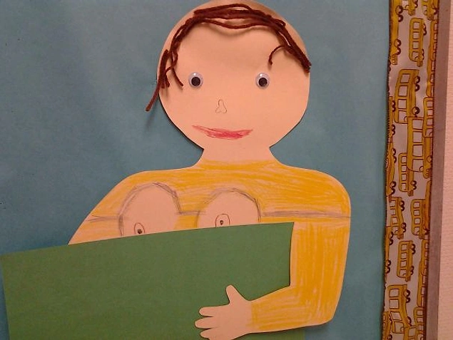 "My friend’s 8 year old cousin made this self portrait in art class. He was wearing a minions shirt. Needless to say his family was confused at first."