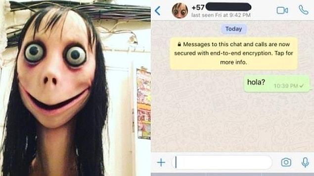 Many users said they were sending messages to Momo, and that they received a violent photo as a backward message.