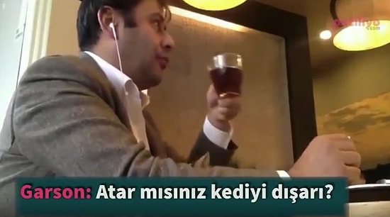 Dükkana Giren Kediyi Dışarı Atmaya Çalışan Garsona Ayar Veren Müşteri!