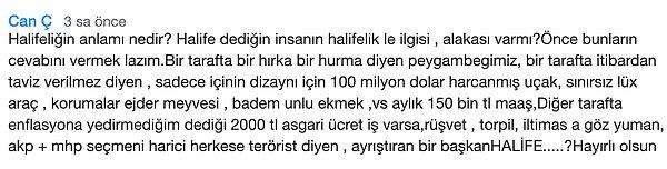 Dilipak'ın Derin Gerçekler programında 'Halifelik Erdoğan'dadır' açıklamasının ardından, birçok yorum geldi...