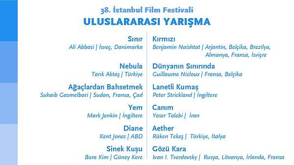 38. İstanbul Film Festivali Uluslararası Yarışma bölümünde 10 ülkeden 12 film yer alıyor 👇