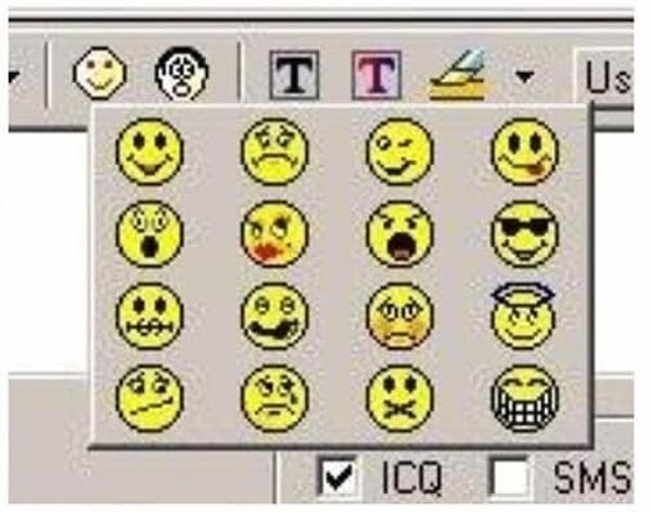 6. Смайлики появились относительно недавно, и их было совсем немного