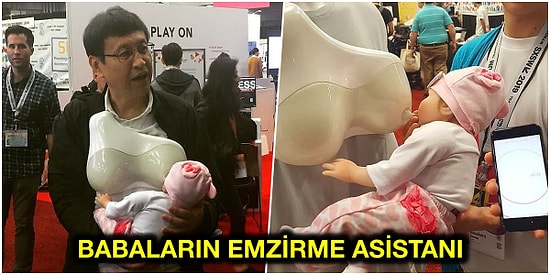 Bunu da Yaptılar: Japonların Geliştirdiği Bu Alet ile Babalar da Artık Bebeklerini Emzirebilecek