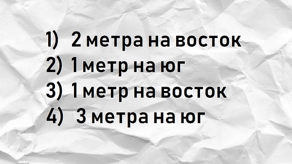 9. На каком расстоянии от исходной точки будет находиться группа людей после выхода из текущего местоположения, выполнившая все 4 направления движения?