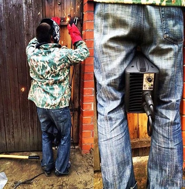 10. Еще один претендент на премию Дарвина. Сварщик 80-го уровня