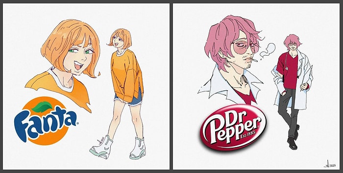 И снова хуманизация: Художник из Ванкувера представил, как выглядели бы напитки, будь они людьми