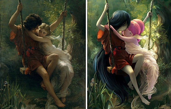 13. Картина Пьера Огюста Кота "Весна" + мультсериал "Время приключений"