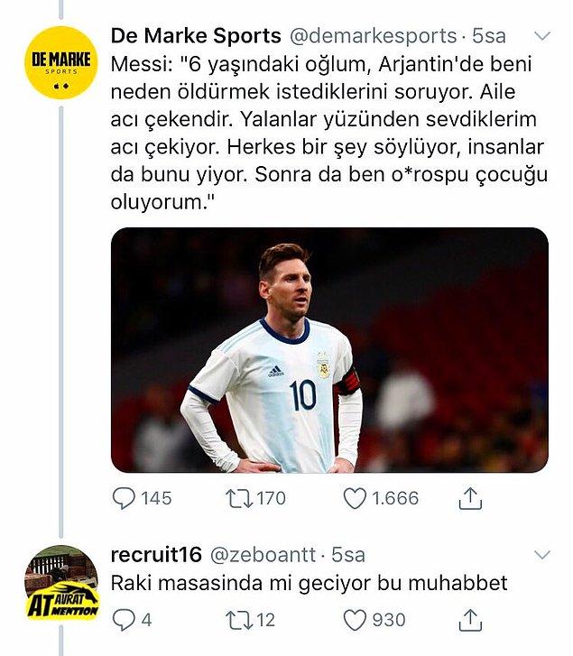 5. Üzdün be Messi.