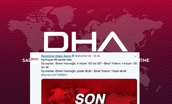 YSK Verilerini Paylaşmış “İmamoğlu Önde” Demişti: Demirören Haber Ajansı Haberi Yayından Kaldırdı