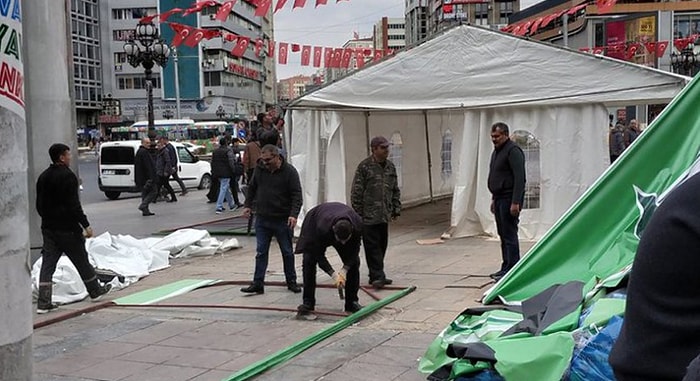 Ankara'da Tanzim Satış İçin Kurulan Çadırlar Toplanmaya Başlandı