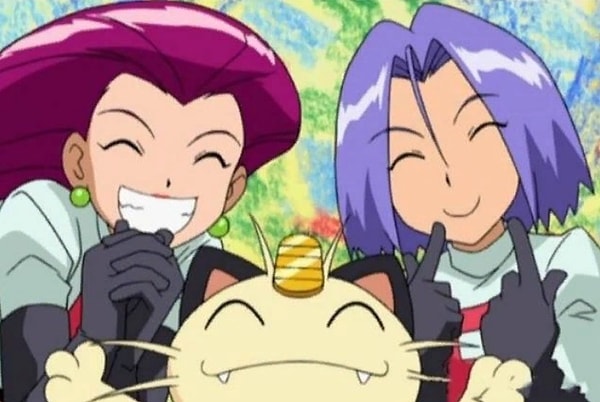 14. Эти ребята все время пытаются украсть бесполезного Пикачу и плевать хотели, что у них есть единственный в своем роде говорящий покемон