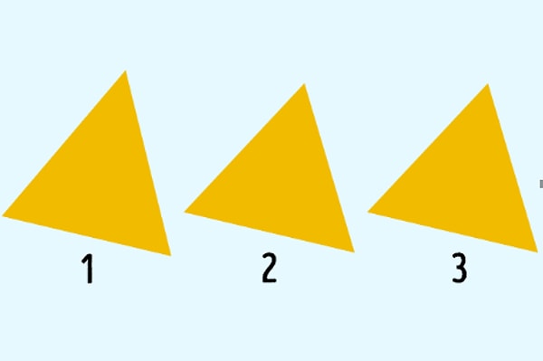 7. Задания становятся всё сложнее. Какой из треугольников лишний?