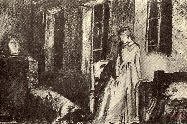 8. Главный герой влюбляется в девушку, которая вынуждена продавать себя для того, чтобы содержать свою семью. Но и молодой человек небезгрешен - он убил старуху.