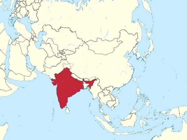 4. Какая страна отмечена красным здесь?