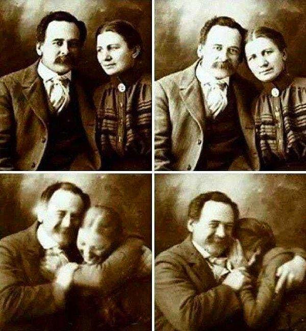 2. Viktorya döneminde yaşayan bu sevimli çift, fotoğrafları çekildiği sırada gülmemek için büyük bir uğraş verirken...