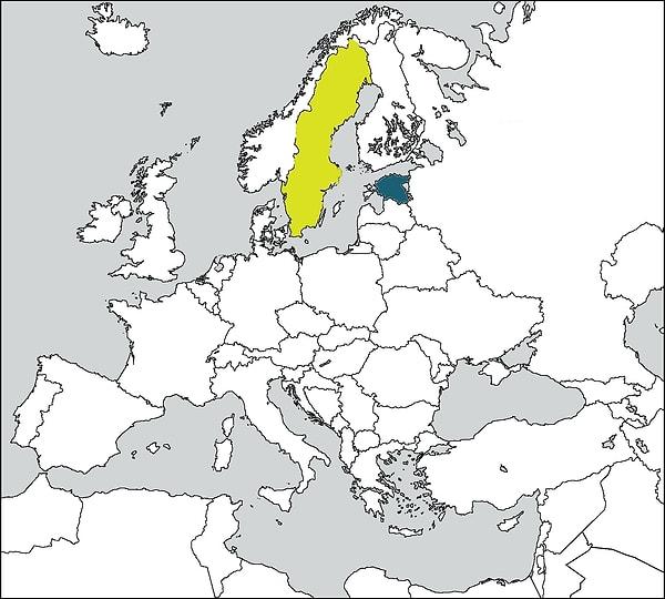 32. Sarı renk ile belirtilen ülke aşağıdakilerden hangisidir?