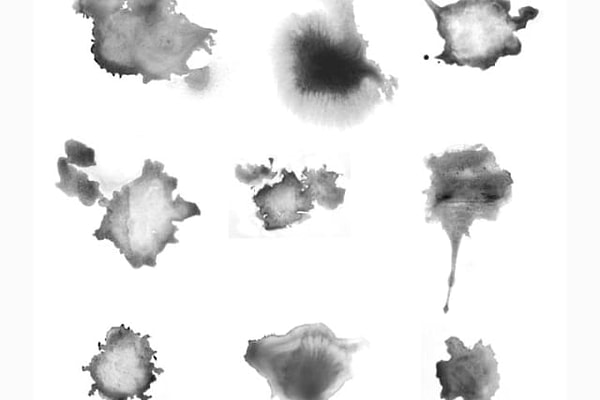 1. Какое слово вы бы выбрали, чтобы описать эти чернильные пятна?