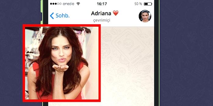 WhatsApp'ta Adriana Lima'yı Tavlayabilecek misin?